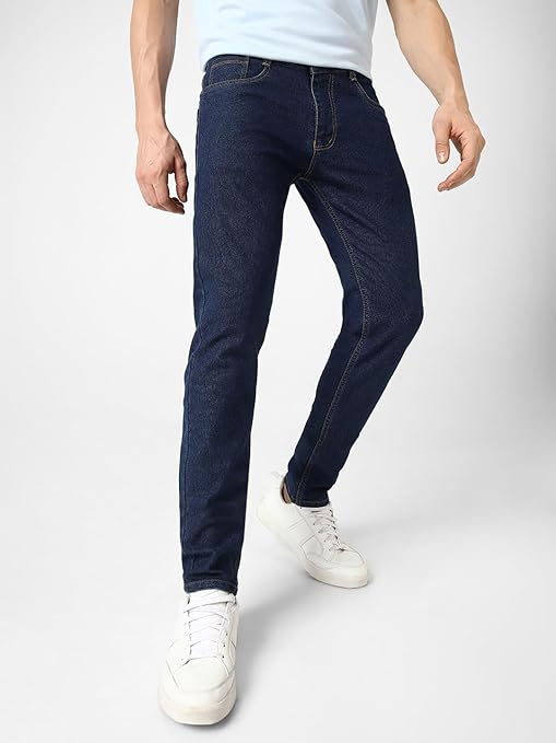 Fashion Men's Slim Fit Washed Jeans Stretchable