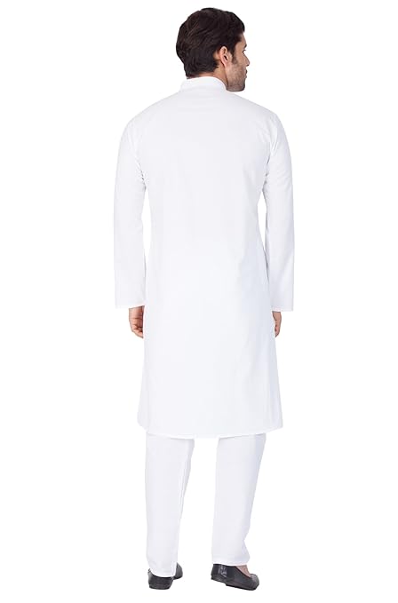 Mens Cotton Blend Kurta Pyjama Set - Classic Ethnic Attire for Timeless Style and Cultural Celebrations || Solid Plain Full Sleeves Kurta Pyjama Set