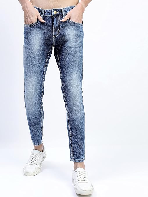 Men Skinny Fit Mid-Rise Jeans (Stretchable)